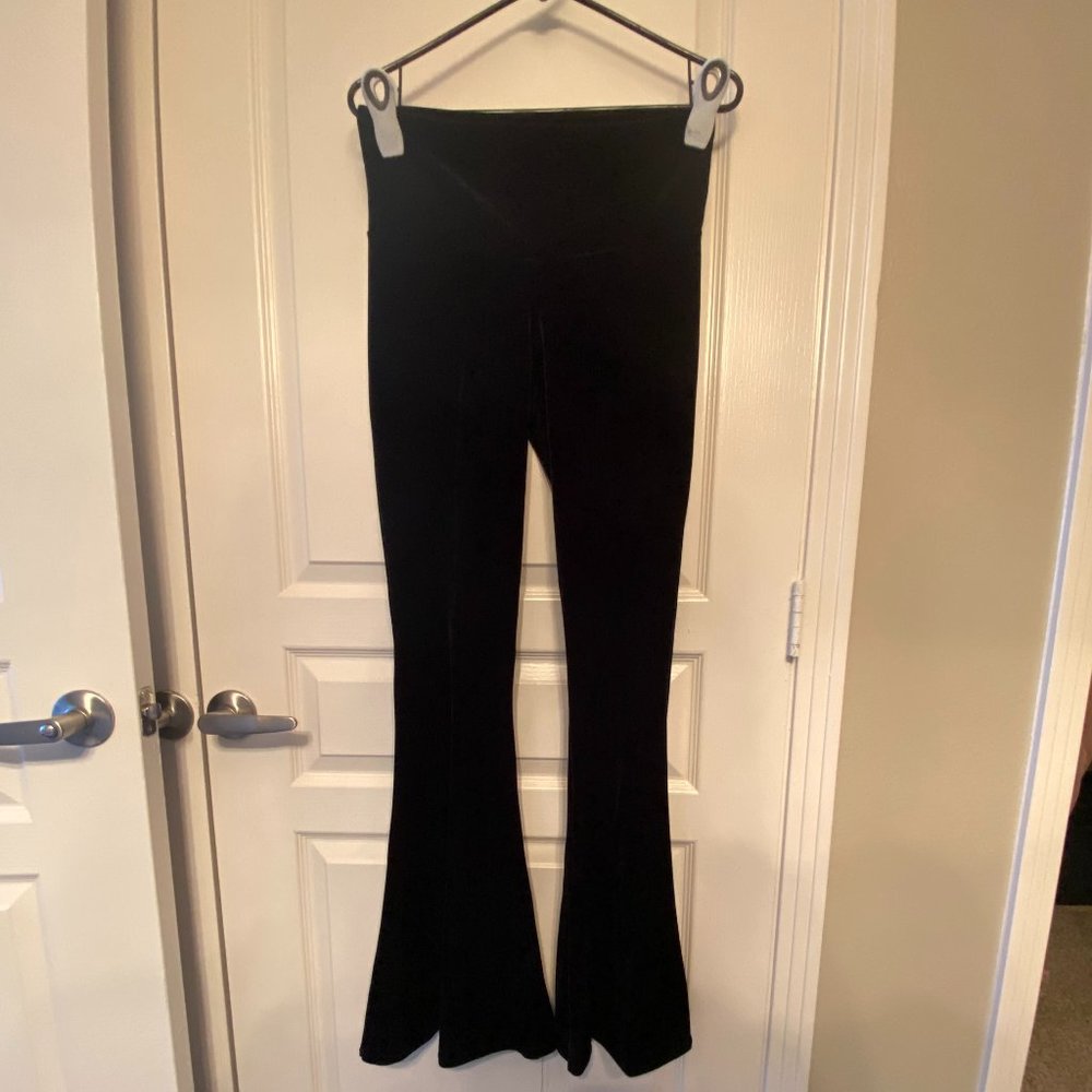Black Velvet Spandex Bell Bottoms